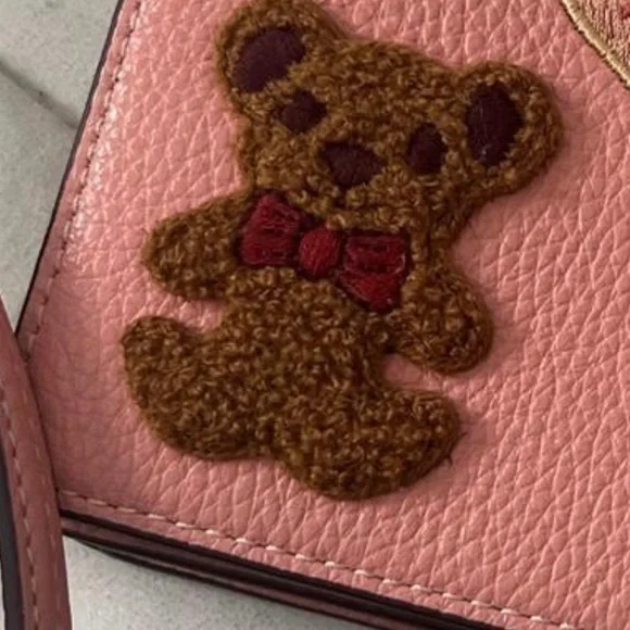 Coach Pink Leather Wallet with Embroidered Motifs - Picture 8 of 11